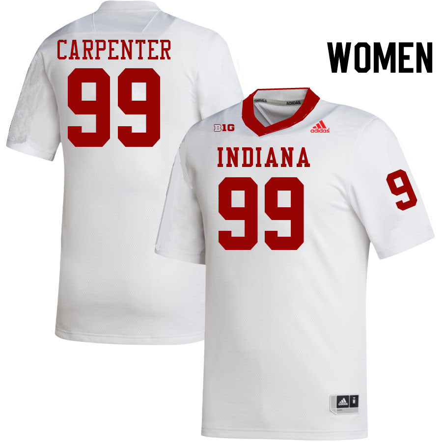 Women #99 James Carpenter Indiana Hoosiers College Football Jerseys Stitched-White